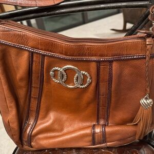 Brighton Pebbled Leather Satchel - lightly used